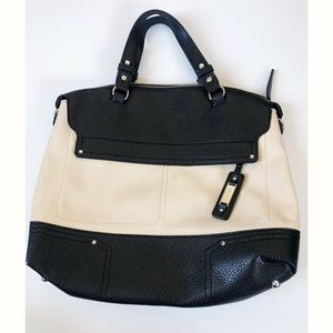 Nine West Black and Cream Handbag